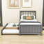 Elizabethann Twin Size Wooden Platform Bed with Trundle-675326089