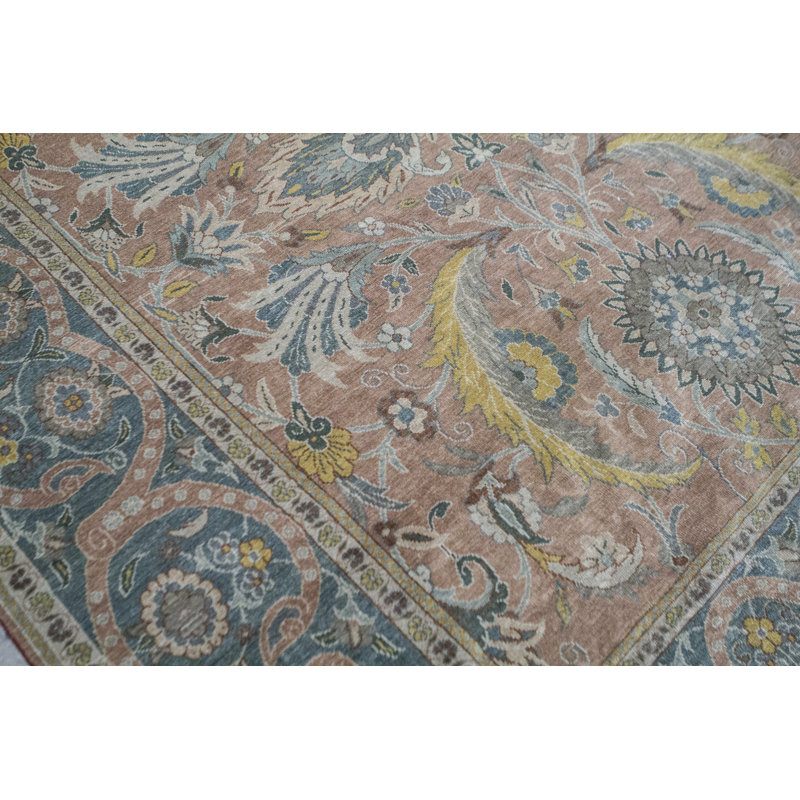 Oriental Area Rug in Blue/Light Red