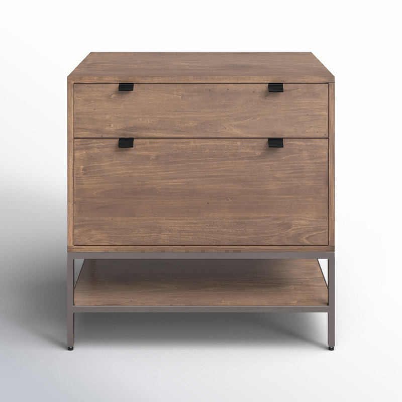Loki 30'' Wide 2 -Drawer Solid Wood File Cabinet, Auburn Poplar