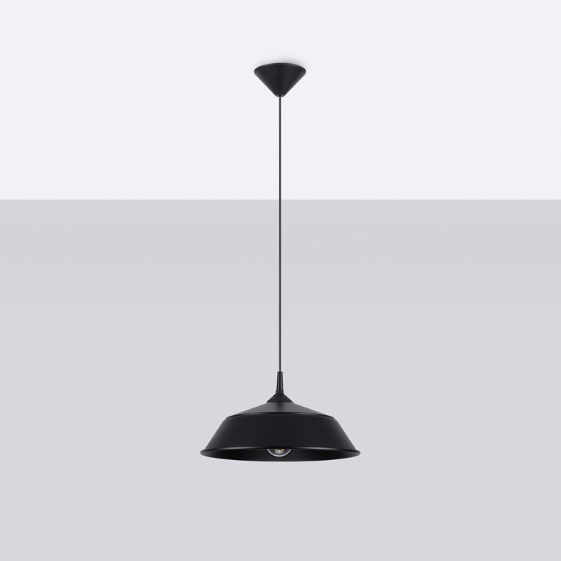 1 - Light Stainless Steel Pendant, Black