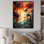 Coucher de soleil sur un palmier orange coloré I - impressions murales florales
