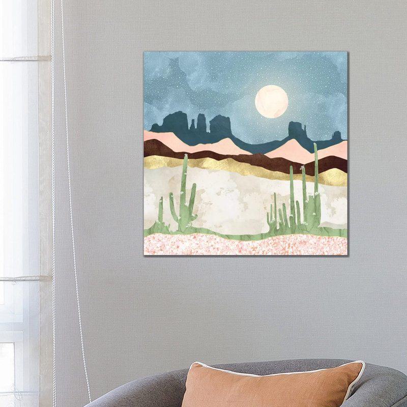 «Desert Bloom», reproduction d'impression, Toile tendue, Pas de tapis, H 26 po x l 26 po x P 1,5 po