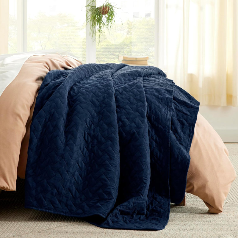Best Seller Quilted Blanket - Quilts Lightweight Bedspreads with Basket Weave Pattern, Soft Quilt Bedding Set, Hazel Comforter Set Coverlet