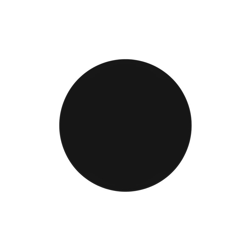 Toptop Per Dr. Yes Coffee Table, 28.38" H x 24" L x 24" W, Black Melamine, Chrome/Dark Gray
