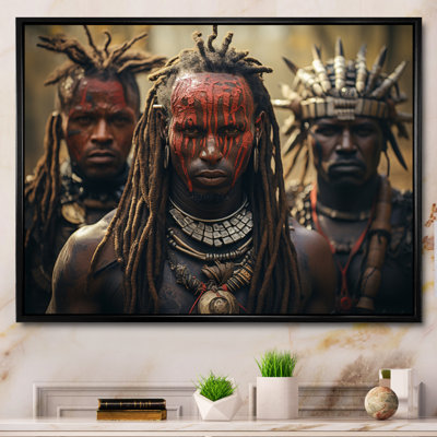 Chavonne tribus d'Afrique Kalenjin Warriors - art mural tribal africain
