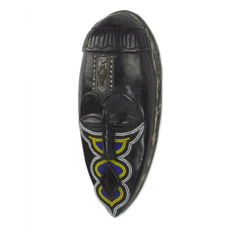 Masque de bois africain Bungalow Rose Fakye