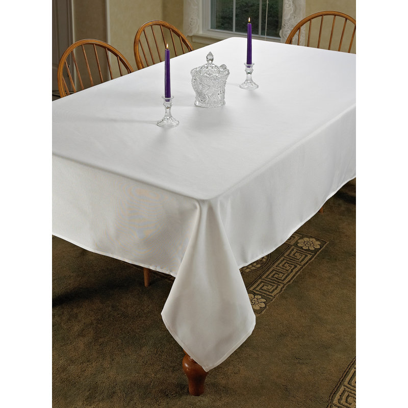 Nappe à doublure solide Zumbrota, l 118 po x L 60 po, Blanc