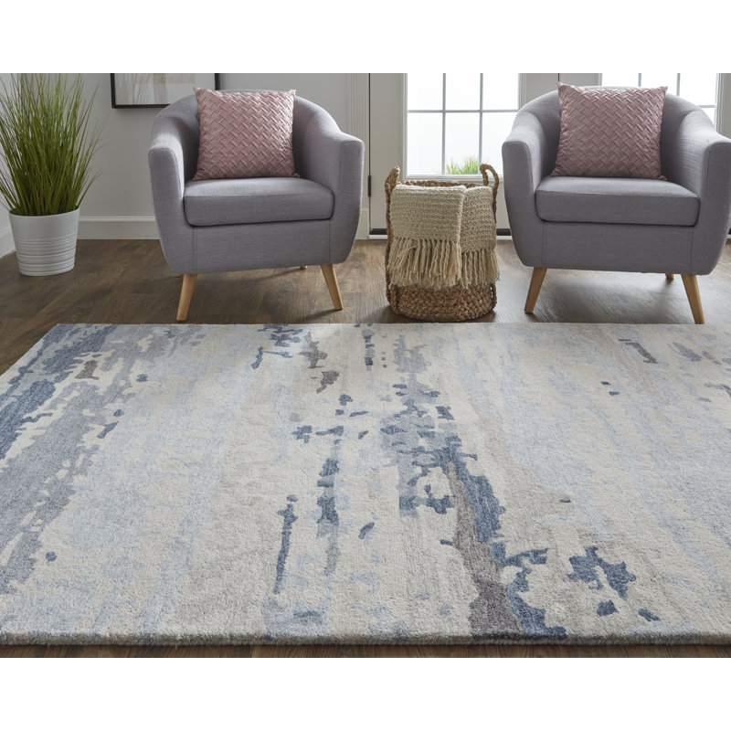 Tapis rectangulaire en laine Trasdamad, Rectangle de 5 pi x 8 pi