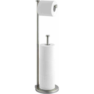 Free Standing Bathroom Toilet Paper Holder Stand With Reserve, Reserve Area Has Enough Space