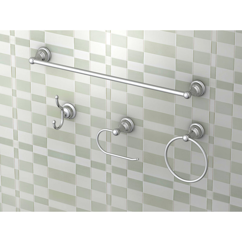 Ensemble de quincaillerie de salle de bain 4 pièces, Chrome poli