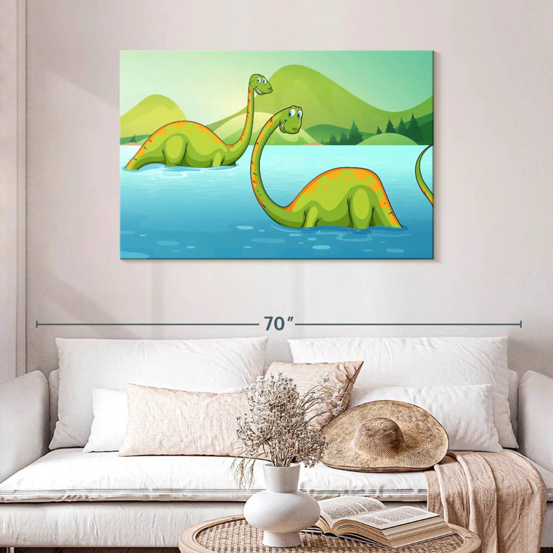Rivière avec dinosaures