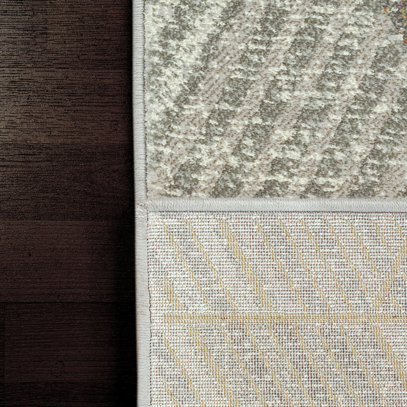 Tapis à motif géométrique Gerin, Rectangle 2 pi x 3 pi 11 po