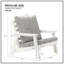 Canapé d'extérieur simple avec coussin pour toutes les saisons HiPS, blanc / gris
