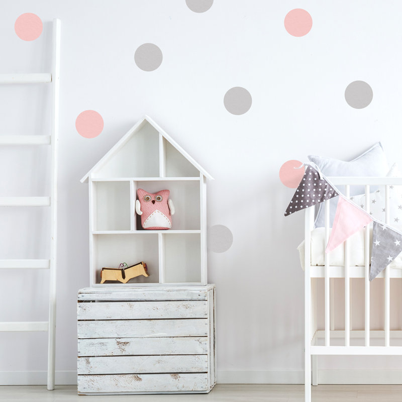 Wall Decal, Pink/Light Grey