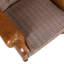 Genuine Leather Upholstered Armchair in Brown