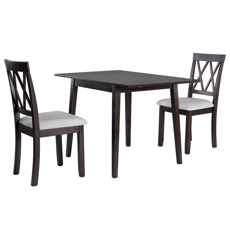 Ensemble de table de salle à manger pliable pour les petits espaces, Espresso
