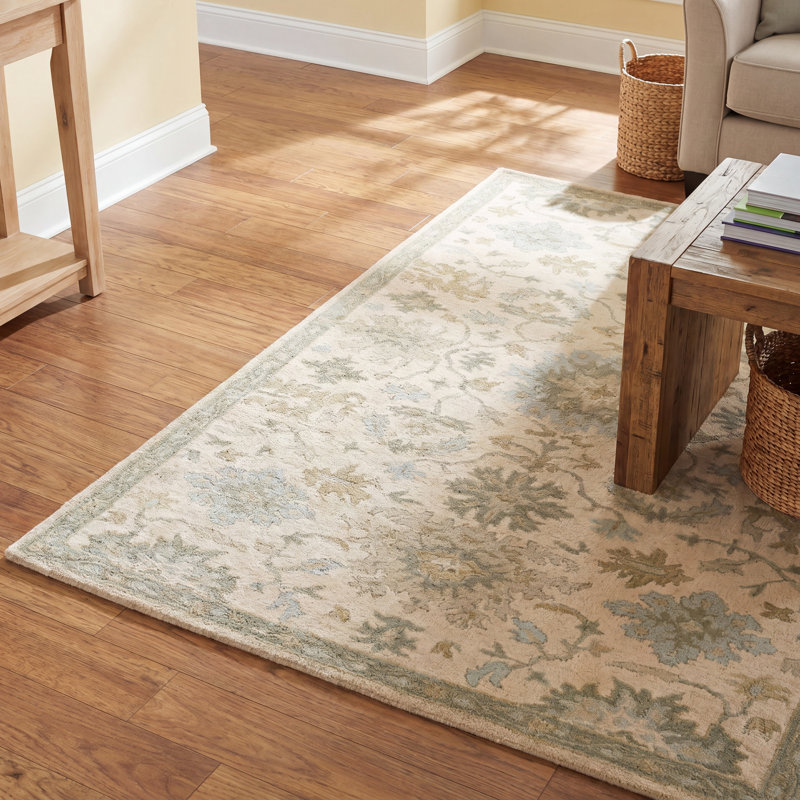 Arden Wool Floral Indoor Rug, Square 4'