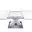 Table de salle à manger rectangulaire moderne, extensible, plateau de table blanc + pied de table en MDF en X avec base en métal-1105820170-1105820175
