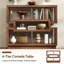  Console de 40 po, table d'entrée avec canapé à 4 niveaux Farmhouse, tables d'appoint étroites en bois avec tablettes de rangement pour le salon, le couloir, le vestibule, brun