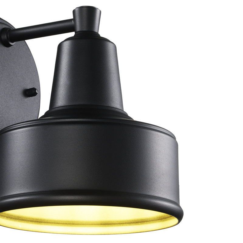Wall Light, Black, 7.7" H x 6.4" W x 7.1" D
