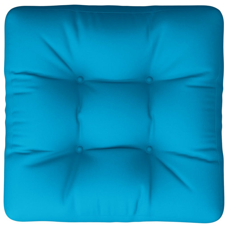 vidaXL Pallet Cushion Blue Polyester 7.8"x7.8"x1.9, 19.7" H x 19.7" W x 4.7" D, Blue