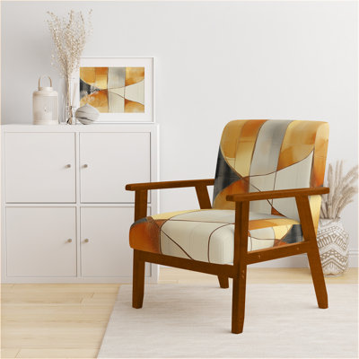 Chaise rembourrée abstraite moderne transitionnelle - fauteuil Golden Intersection I