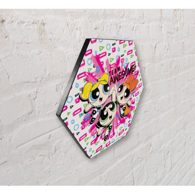 Powerpuff Girls (Team Awesome) Knexagon Wood Print