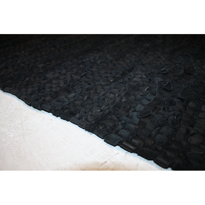 Gammill Solid Colour Leather Hand Woven Area Rug, Rectangle 140 x 200cm