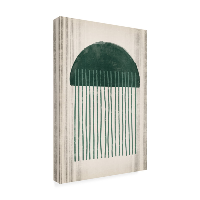 Ema Paraschiv  Emerald Suspicious Jellyfish Canvas Art, 19" H x 12" W