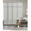 Rail coulissant ajustable Sharmaine Tailored-Weave pour portes-fenêtres et cloisons, 45,8"-86" L x 96" H, texture organique recoupable, Cirrus (semi-transparent)