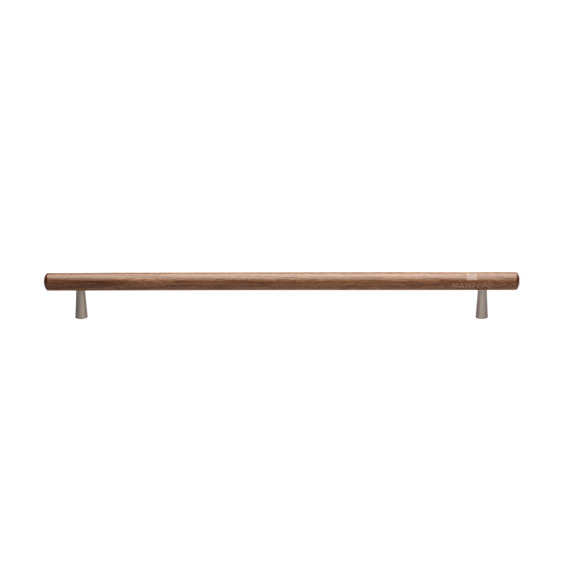 Poignée d'armoire tubulaire en bois, 12 5/8", Noyer