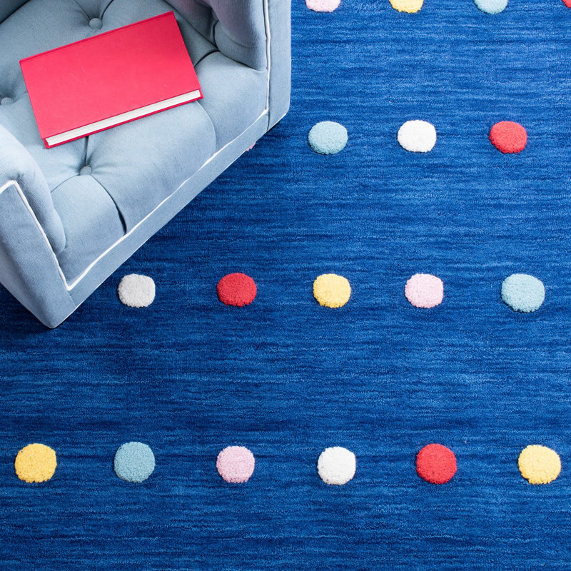 Tapis tissé à la main 70% laine, 20% latex, 10% coton Reon, Rectangle 5 pi x 8 pi