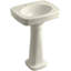 Lavabo de salle de bain rectangulaire en porcelaine vitrifiée de 28 po de hauteur Bancroft®-10940748-19195623-46017875