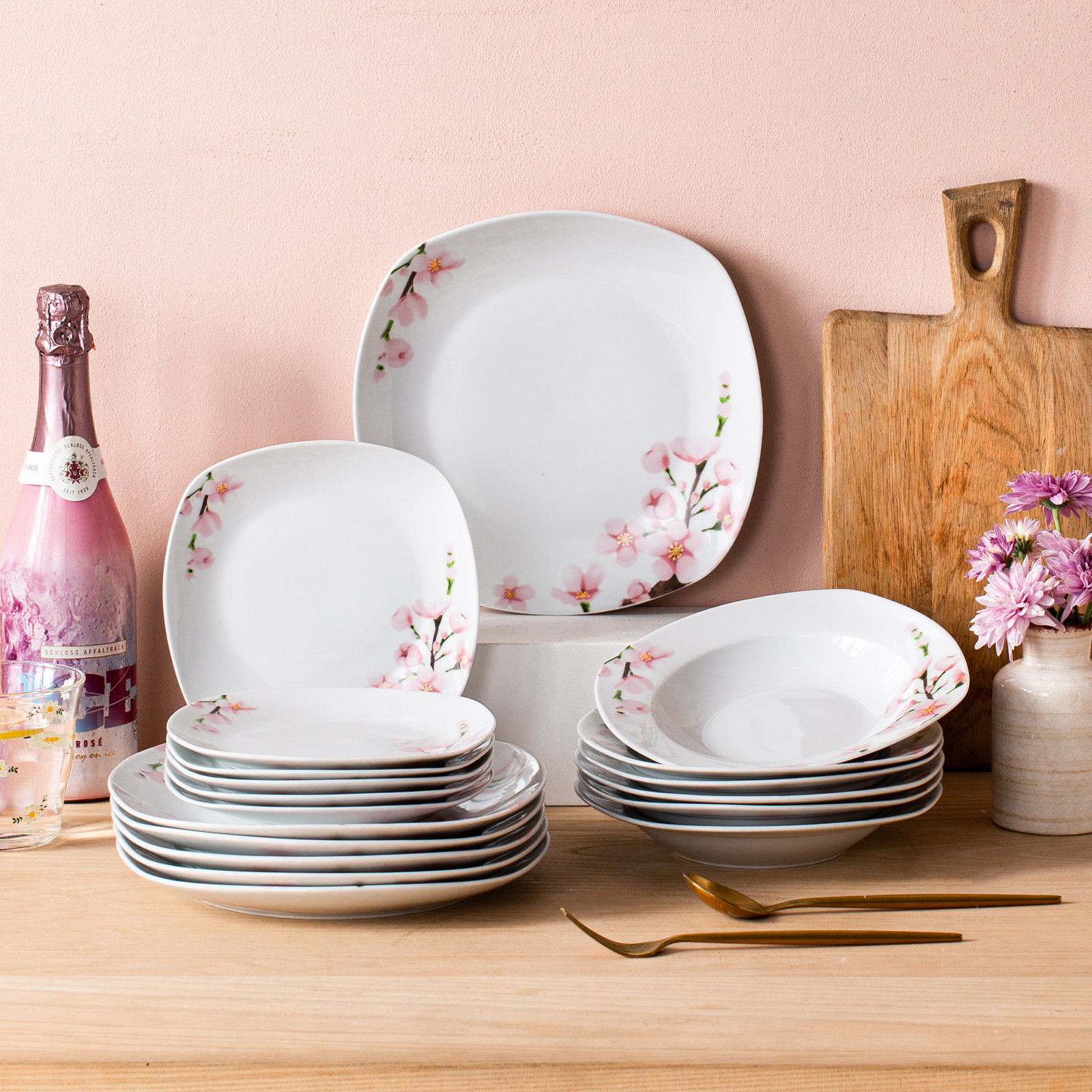 Annie Round 18 Piece Dinnerware Set - Thumbnail 2