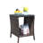 Outdoor Coffee Table With Clear Glass Surface - Brown , Protected, Assemble Easily Kit Tempered Top , Easy Assembly Supplied Now Included-469333648
