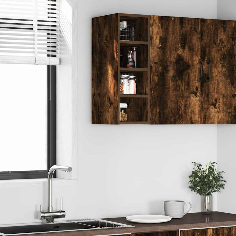 Hanging Cabinet Riga, Smoked Oak