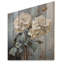 Blue Hydrangea Blooms In Grey Tone - Hydrangea Wood Wall Art On Natural Pine Wood-1046446672