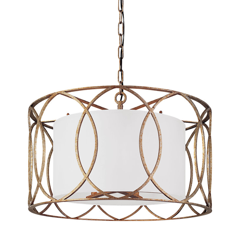 Sausalito 5 Light Foyer Pendant, Silver Gold