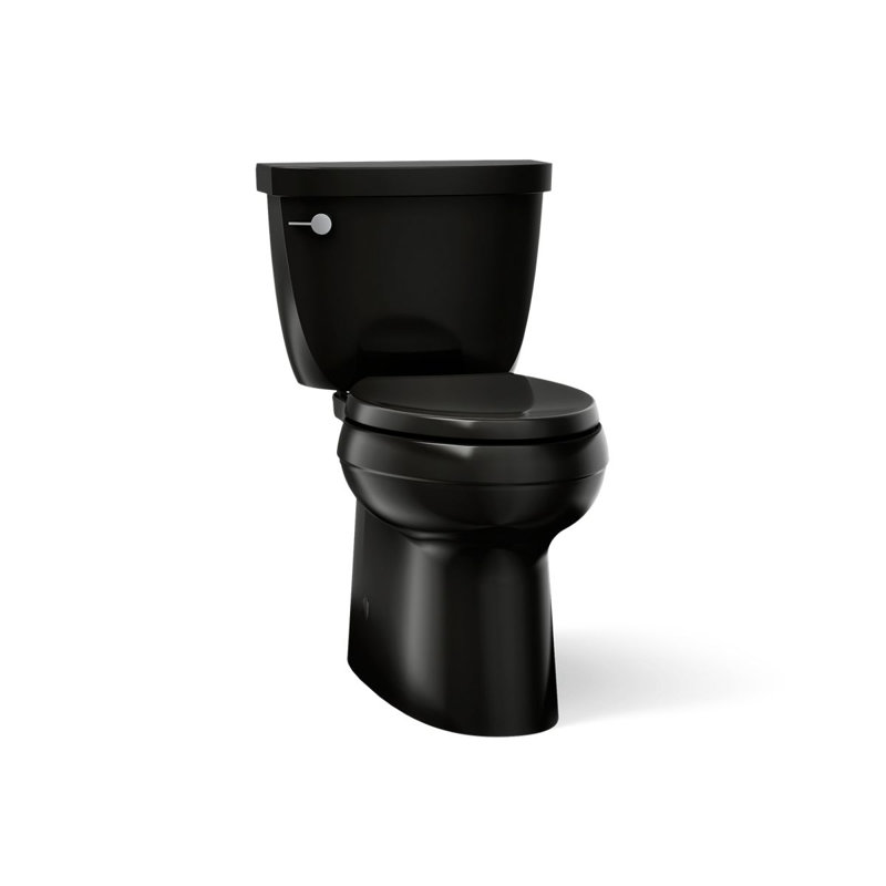 Cimarron Comfort Height Two-Piece Elongated 1.28 Gpf Chair Height Toilet, Black