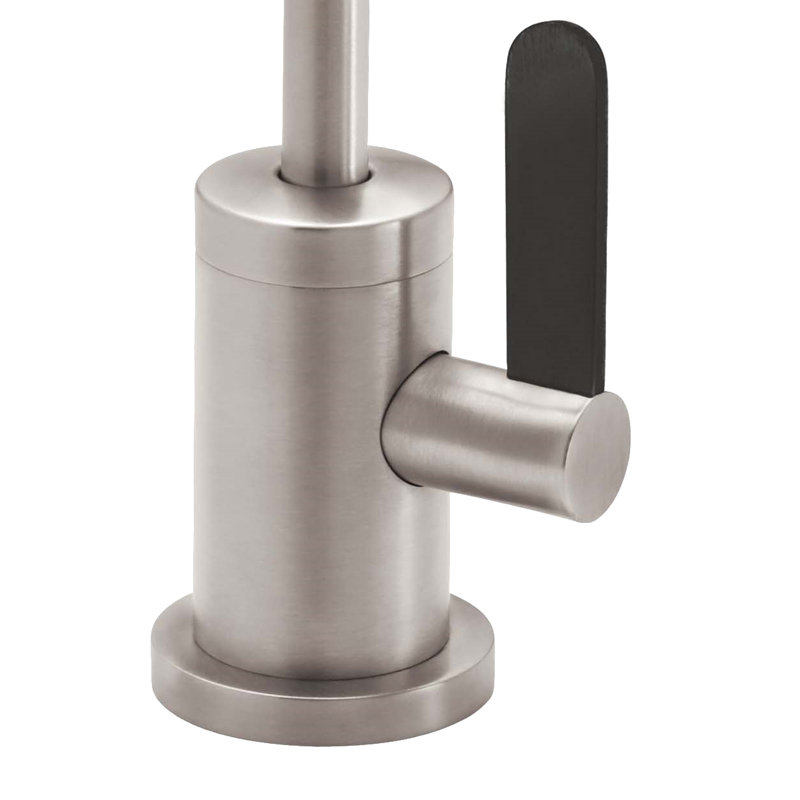 Single Handle Combo Hot & Cold Water Dispenser, Black Stick, Satin Nickel