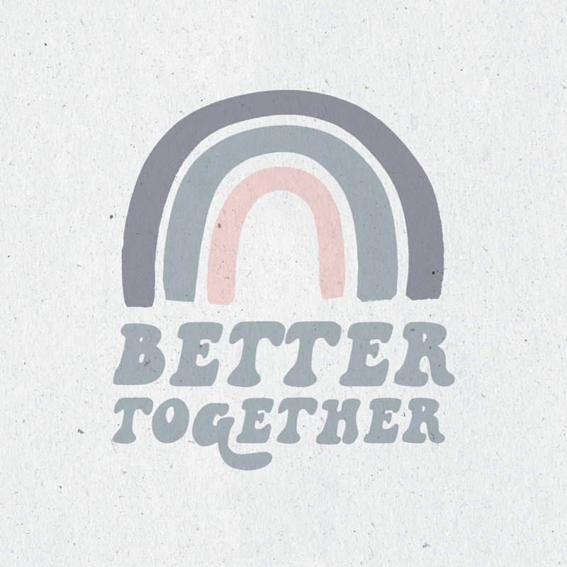 «Better Together III», H 12 po x l 12 po, Non, Toile tendue
