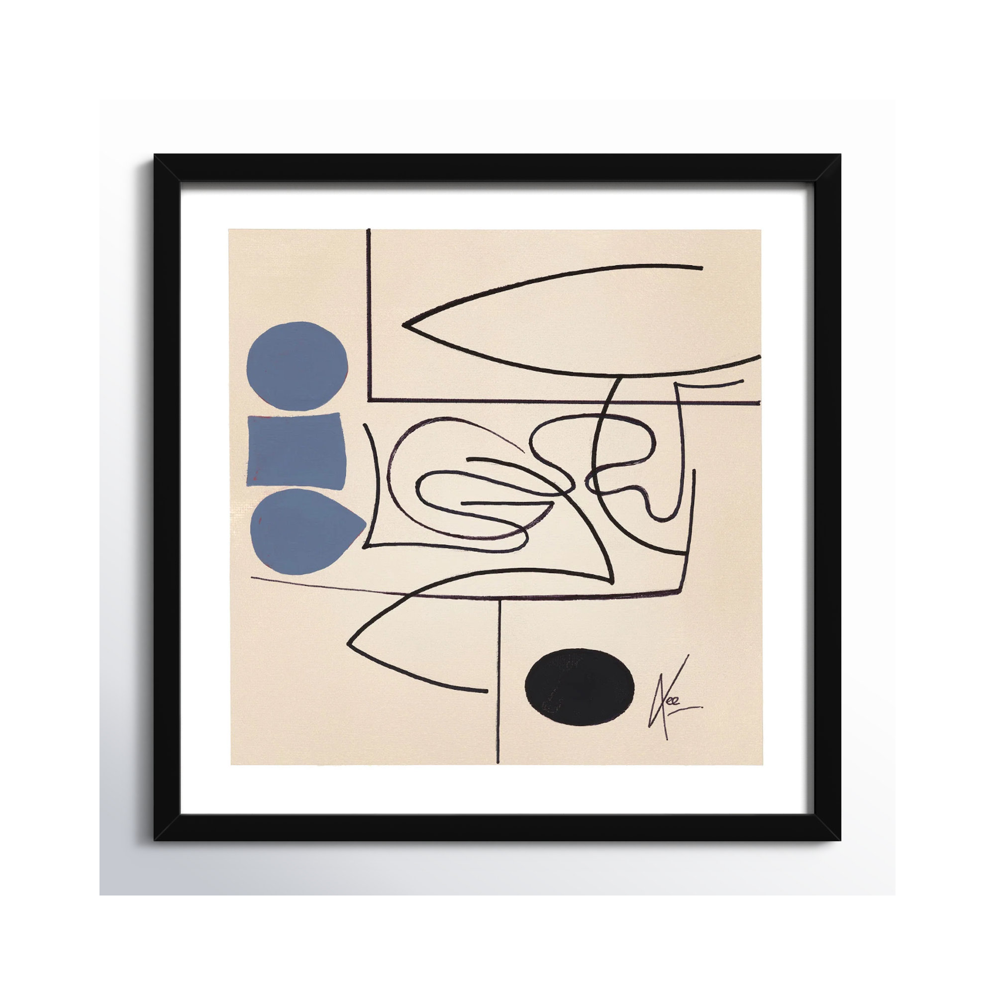 Reflection 2 by Lee Lessem, Black, 30" H x 30" W x 1.25" D