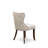 7 Piece Dining Table Set Consist of a Rectangle Dining Room Table and 6 Doeskin Linen Fabric Parsons Chairs, Mahogany-20333932-20333933-20333934