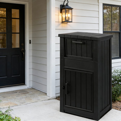 Boîte de livraison sécurisée pour colis d'extérieur avec conception anti-vol verrouillable, boîte de dépôt de colis imperméable pour le porche, la maison ou le bord du trottoir, solution de rangement durable toutes saisons