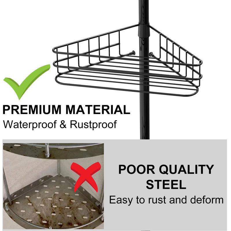 Iron Drill / Screw Bathroom Shelves