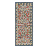 Rug & Kilim’S Classic Style Runner Rug In White With Floral Patterns