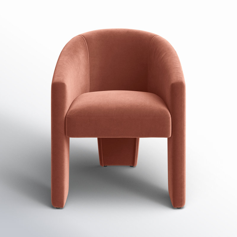 Edenton 19.3'' H Upholstered Armchair, Falkirk Reddish Brown Velvet