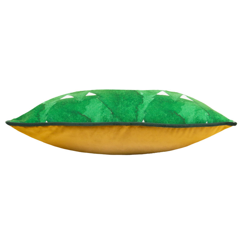 Hide And Seek Santa Abstract Green Square Cushion Cover