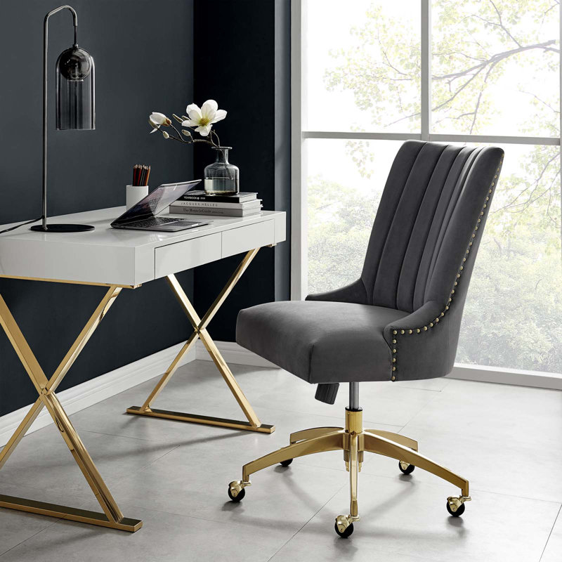 Chaise de bureau Empower Channel, Or, gris