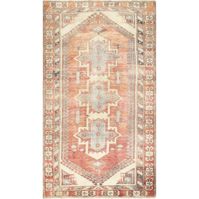 One-of-a-Kind Hand-Knotted 1960s Oushak Rug - 3'8" x 6'4"